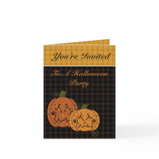 Starry Night Pumpkins Invitation card