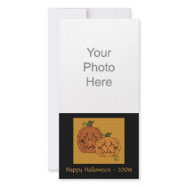 Starry Night Pumpkins Photo Card photo cards by 13BlackCatsDesigns Starry Night Pumpkins Photo Card photo cards