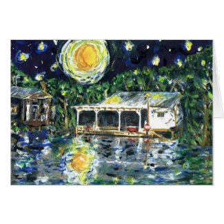Starry Night River Camp card
