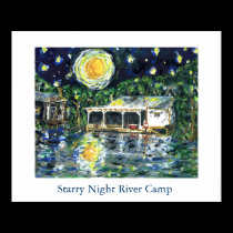 Starry Night River Camp posters by figstreetstudio Starry Night River Camp posters