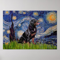 Starry Night - Rottweiler (#6) Posters