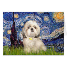 Starry Night - Shih Tzu (Y) Card