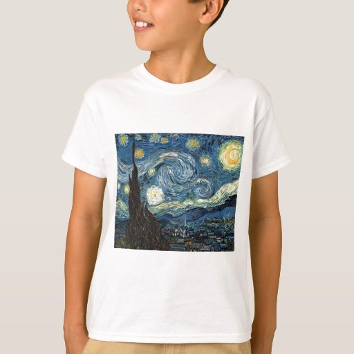 calvin and hobbes starry night t shirt