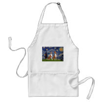 Starry Night - two Basenji's Apron
