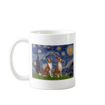 Starry Night - two Basenji's Coffee Mug