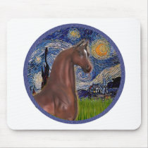 Starry Night (Van Gogh) - Brown Arabian Horse mousepads by heartsonggallery Starry Night (Van Gogh) - Brown Arabian Horse mousepads