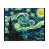 Starry Night Van Gogh Fractal Art Full Color Flyer
