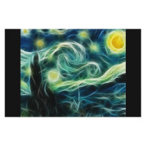 Starry Night Van Gogh Fractal Art Personalized Stationery