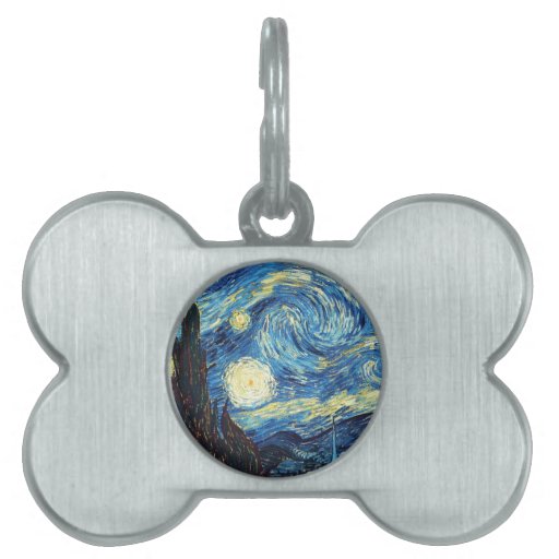 Starry Night - Van Gogh Pet Name Tags