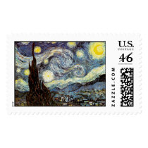 Starry Night, Van Gogh postage by masterpiecesofart Starry Night, Van Gogh postage