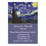 Starry Night,  Vincent van Gogh Business Card Template