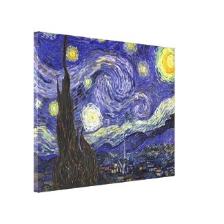 Starry Night, Vincent Van Gogh. Stretched Canvas Print