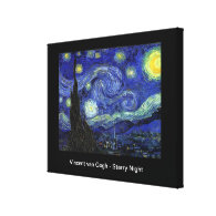 Starry Night, Vincent van Gogh Stretched Canvas Print