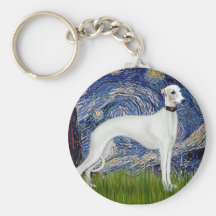 Starry Night - Whippet (11b) Key Chain