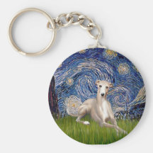 Starry Night - Whippet #2 Keychain