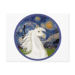 Starry Night - White Arabian Horse Portrait Postcard