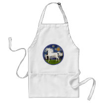 Starry Night - White ArabianHorse aprons by heartsonggallery Starry Night - White ArabianHorse aprons