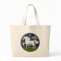 Starry Night - White ArabianHorse bags by heartsonggallery Starry Night - White ArabianHorse bags