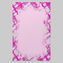 Starry Pink Plaid Stationery
