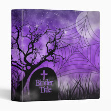 Starry Purple Ghoulish Goth Web Album Binder