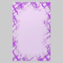 Starry Purple Plaid Stationery