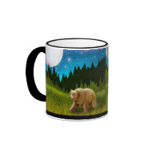 Starry Sky Grizzly Mug by twopurringcats Starry Sky Grizzly Mug