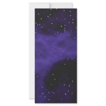 Starry Space Nebula Scene Rack Card Template