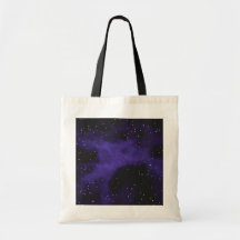 Starry Space Nebula Scene Tote Bags