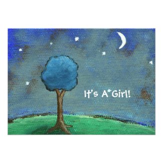 Starry Starry Night It's A Girl! From Original Art Announcement