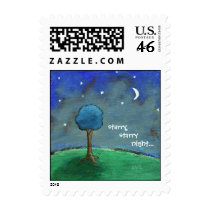 Starry Starry Night Postage Stamps From Painting
