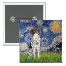 Starry State - German Short Haired Pointer Pinback Button