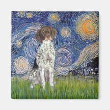 Starry State - German Short Haired Pointer Fridge Magnet
