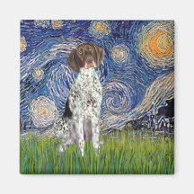 Starry State - German Short Haired Pointer Fridge Magnets