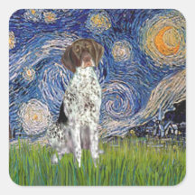 Starry State - German Short Haired Pointer Square Sticker