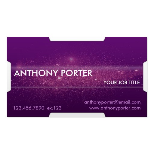 Starry Texture - Purple Business Card Template (front side)