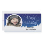 Starry winter holiday photocard customized photo card