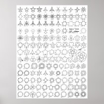 Stars 2 Tattoo Flash Poster