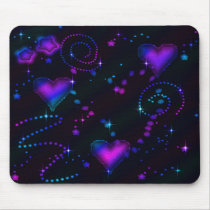 Stars and Heart Designed MousePad