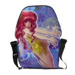 Stars and Moon Fairy Floral Background Courier Bag