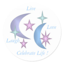 stars and moons stickers