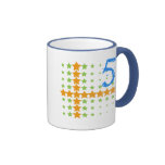 STARS AND NUMBER 5 COFFEE MUG