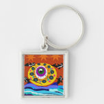 Stars and Sea whale keychain