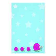 Stars and Snail Stationery