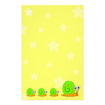 Stars and Snail Stationery