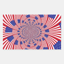 Stars and Stripes abstract Stickers