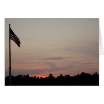 Stars and Stripes at Sunset Greeting Card