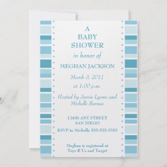 Stars and Stripes Baby Shower Invitation (blue) invitation