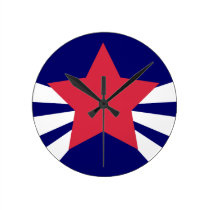 Stars and Stripes Burst Wall clock