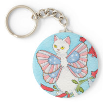 Stars and stripes catterfly keychain keychains