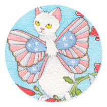 Stars and stripes catterfly stickers stickers